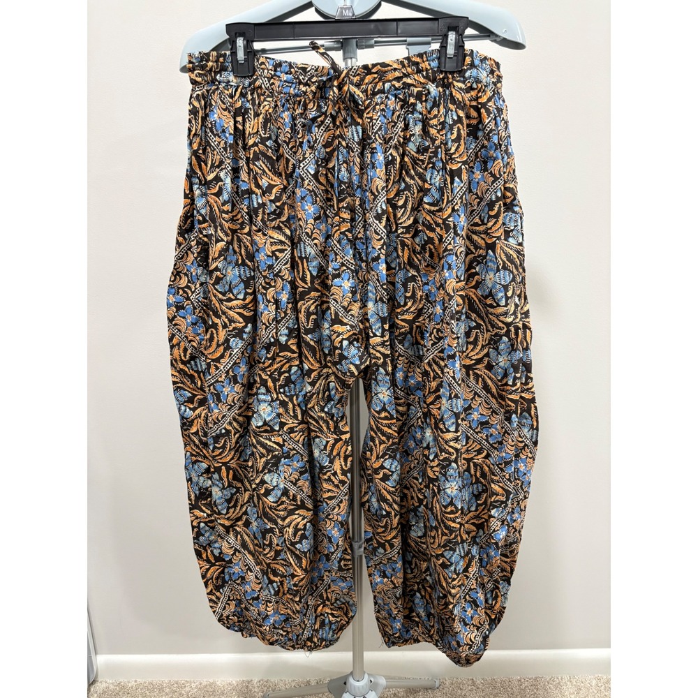 Out From Under Jasmine Printed Balloon Pant Floral Harem Jogger Size Large
